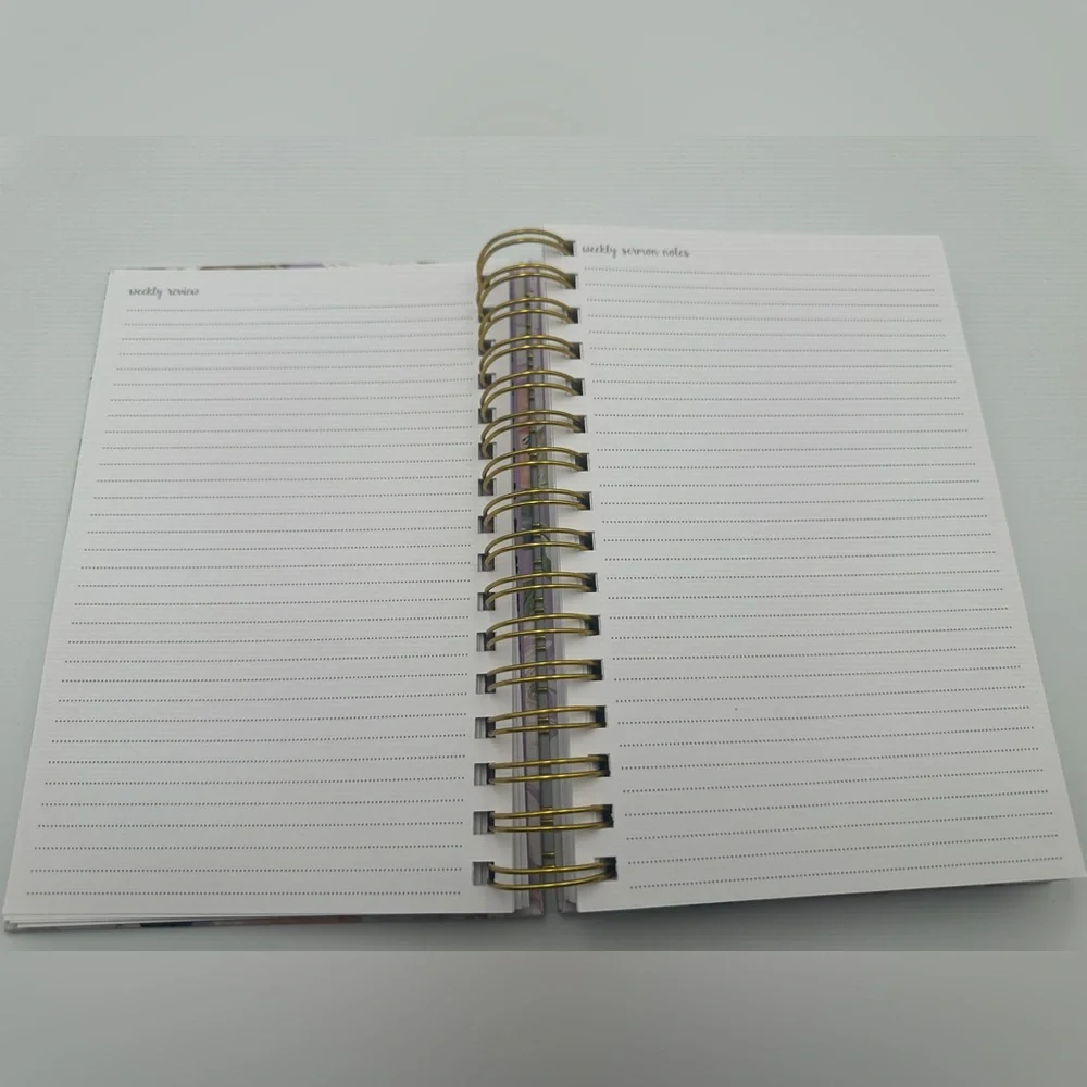 Hardcover Floral Wire Bound Faith Can Move Mountains Prayer Journal Sermon Notes